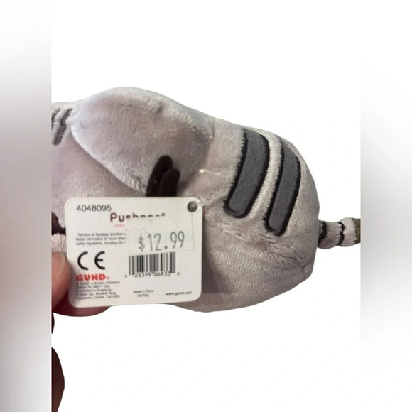 New GUND Pusheen Cat Plush Stuffed Animal, Gray, 6" - Picture 2 of 4
